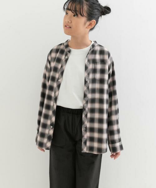 URBAN RESEARCH DOORS / アーバンリサーチ ドアーズ トップス | 『親子リンク』バンドカラーチェックシャツ(KIDS) | 詳細10