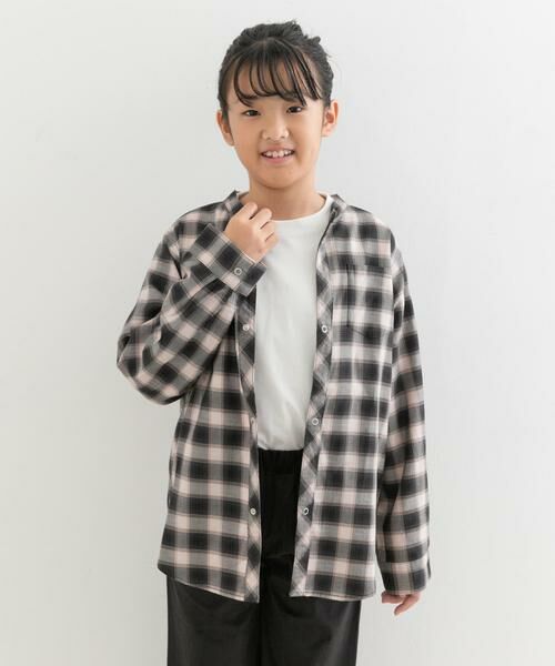 URBAN RESEARCH DOORS / アーバンリサーチ ドアーズ トップス | 『親子リンク』バンドカラーチェックシャツ(KIDS) | 詳細11