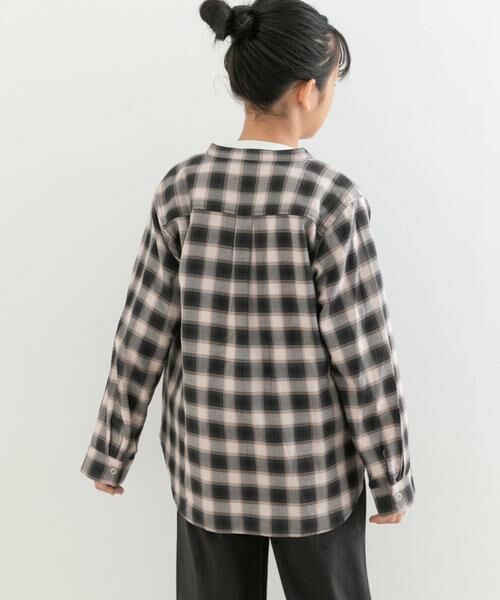 URBAN RESEARCH DOORS / アーバンリサーチ ドアーズ トップス | 『親子リンク』バンドカラーチェックシャツ(KIDS) | 詳細12