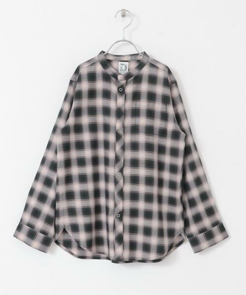 URBAN RESEARCH DOORS / アーバンリサーチ ドアーズ トップス | 『親子リンク』バンドカラーチェックシャツ(KIDS) | 詳細18