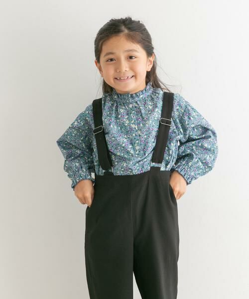 URBAN RESEARCH DOORS / アーバンリサーチ ドアーズ トップス | 花柄プリントギャザーフリルブラウス(KIDS) | 詳細1