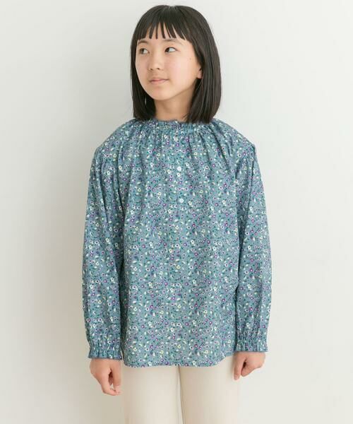 URBAN RESEARCH DOORS / アーバンリサーチ ドアーズ トップス | 花柄プリントギャザーフリルブラウス(KIDS) | 詳細5