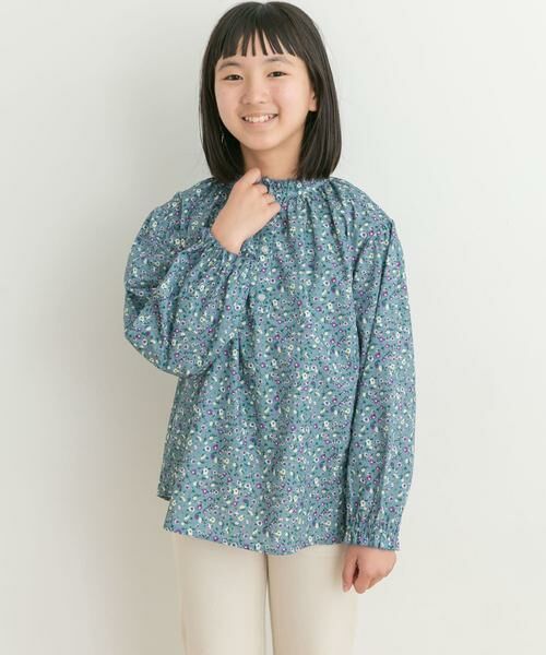 URBAN RESEARCH DOORS / アーバンリサーチ ドアーズ トップス | 花柄プリントギャザーフリルブラウス(KIDS) | 詳細6