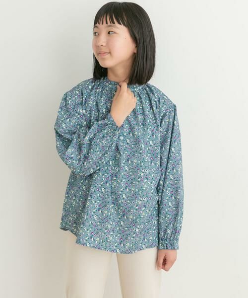 URBAN RESEARCH DOORS / アーバンリサーチ ドアーズ トップス | 花柄プリントギャザーフリルブラウス(KIDS) | 詳細7