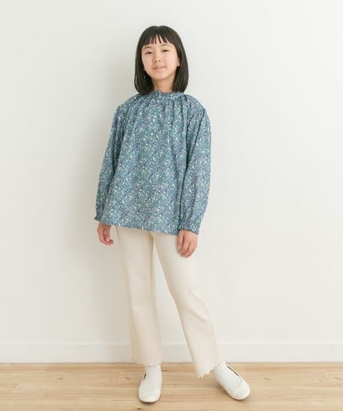 URBAN RESEARCH DOORS / アーバンリサーチ ドアーズ トップス | 花柄プリントギャザーフリルブラウス(KIDS) | 詳細9