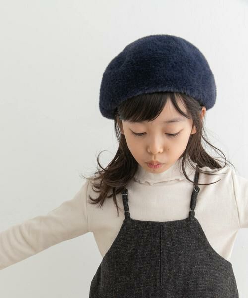 URBAN RESEARCH DOORS/アーバンリサーチ ドアーズ ショートファーベレー帽(KIDS) ネイビー one URBAN RESEARCH DOORS/アーバンリサーチ ドアーズ ショートファーベレー帽(KIDS) ネイビー one