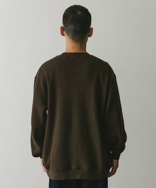 URBAN RESEARCH DOORS / アーバンリサーチ ドアーズ Tシャツ | 『XLサイズ/WEB限定』『UR TECH』裏起毛ワッフルロングスリーブTシャツ | 詳細11