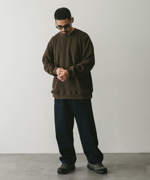 URBAN RESEARCH DOORS / アーバンリサーチ ドアーズ Tシャツ | 『XLサイズ/WEB限定』『UR TECH』裏起毛ワッフルロングスリーブTシャツ | 詳細7