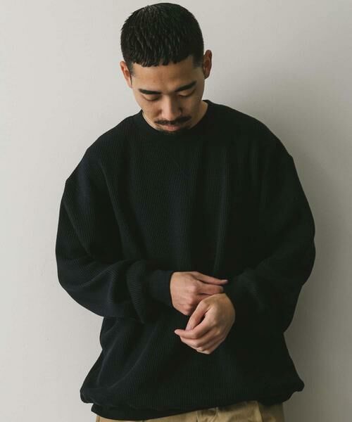 URBAN RESEARCH DOORS / アーバンリサーチ ドアーズ Tシャツ | 『XLサイズ/WEB限定』『UR TECH』裏起毛ワッフルロングスリーブTシャツ | 詳細19