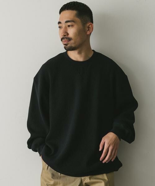 URBAN RESEARCH DOORS / アーバンリサーチ ドアーズ Tシャツ | 『XLサイズ/WEB限定』『UR TECH』裏起毛ワッフルロングスリーブTシャツ | 詳細20