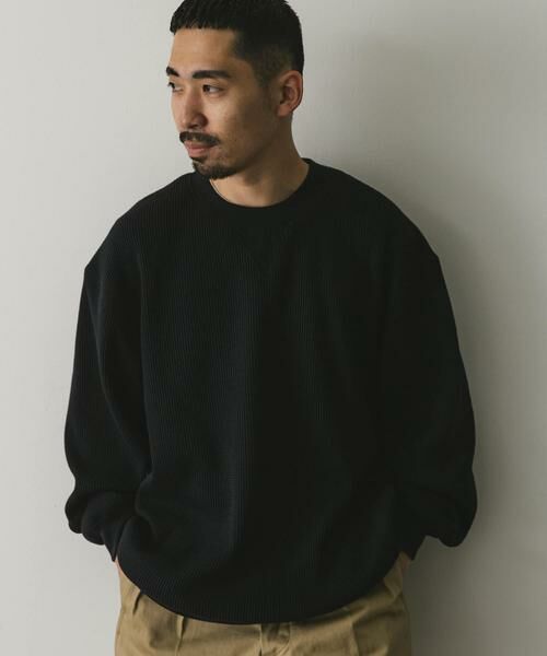 URBAN RESEARCH DOORS / アーバンリサーチ ドアーズ Tシャツ | 『XLサイズ/WEB限定』『UR TECH』裏起毛ワッフルロングスリーブTシャツ | 詳細22