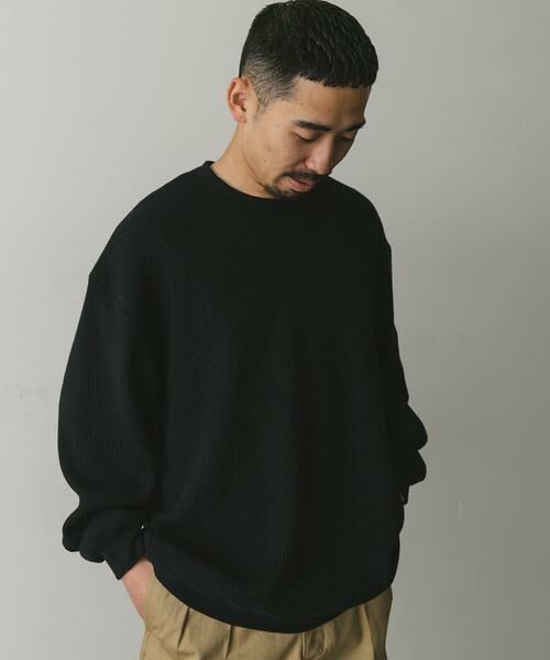 URBAN RESEARCH DOORS / アーバンリサーチ ドアーズ Tシャツ | 『XLサイズ/WEB限定』『UR TECH』裏起毛ワッフルロングスリーブTシャツ | 詳細23