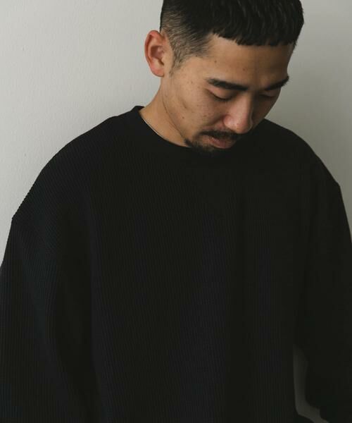 URBAN RESEARCH DOORS / アーバンリサーチ ドアーズ Tシャツ | 『XLサイズ/WEB限定』『UR TECH』裏起毛ワッフルロングスリーブTシャツ | 詳細24