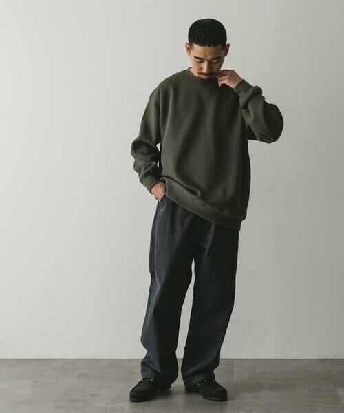 URBAN RESEARCH DOORS / アーバンリサーチ ドアーズ Tシャツ | 『XLサイズ/WEB限定』ワッフルフリース クルーネック プルオーバー | 詳細7