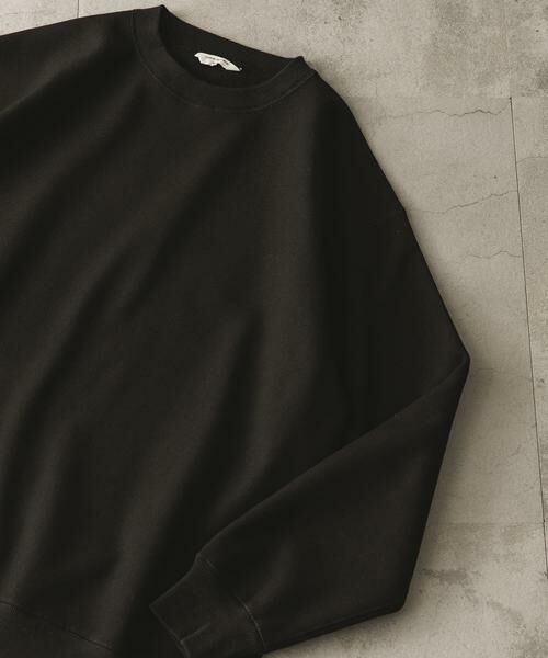 URBAN RESEARCH DOORS / アーバンリサーチ ドアーズ Tシャツ | 『XLサイズ/WEB限定』ワッフルフリース クルーネック プルオーバー(ブラック)