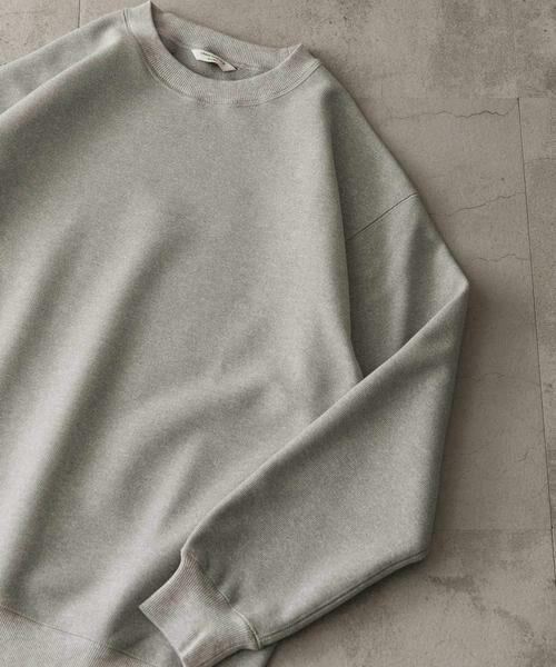 URBAN RESEARCH DOORS / アーバンリサーチ ドアーズ Tシャツ | 『XLサイズ/WEB限定』ワッフルフリース クルーネック プルオーバー(グレー)