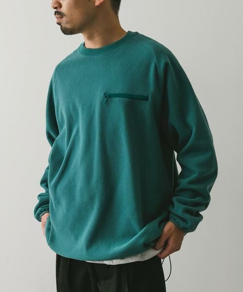 URBAN RESEARCH DOORS/アーバンリサーチ ドアーズ 『UR TECH』ピケフリース プルオーバー グリーン系その他 L URBAN RESEARCH DOORS/アーバンリサーチ ドアーズ 『UR TECH』ピケフリース プルオーバー グリーン系その他 L