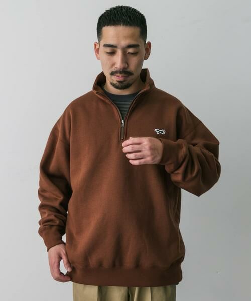 URBAN RESEARCH DOORS / アーバンリサーチ ドアーズ スウェット | 『XLサイズ/WEB限定』『別注』PENNEYS×DOORS　THE FOX ハーフジップスウェット | 詳細4