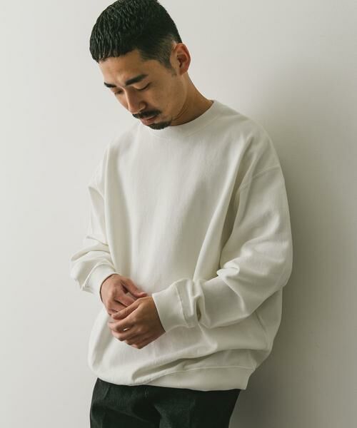 URBAN RESEARCH DOORS / アーバンリサーチ ドアーズ Tシャツ | 裏起毛鹿の子プルオーバー(オフホワイト)