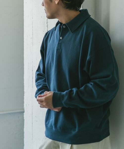 URBAN RESEARCH DOORS / アーバンリサーチ ドアーズ スウェット | 裏毛スウェットポロプルオーバー | 詳細1