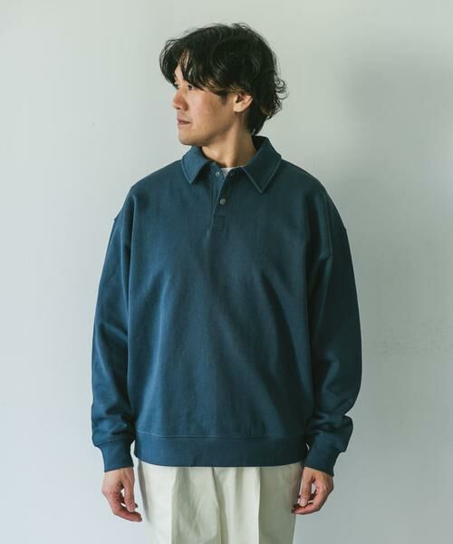 URBAN RESEARCH DOORS / アーバンリサーチ ドアーズ スウェット | 裏毛スウェットポロプルオーバー | 詳細6