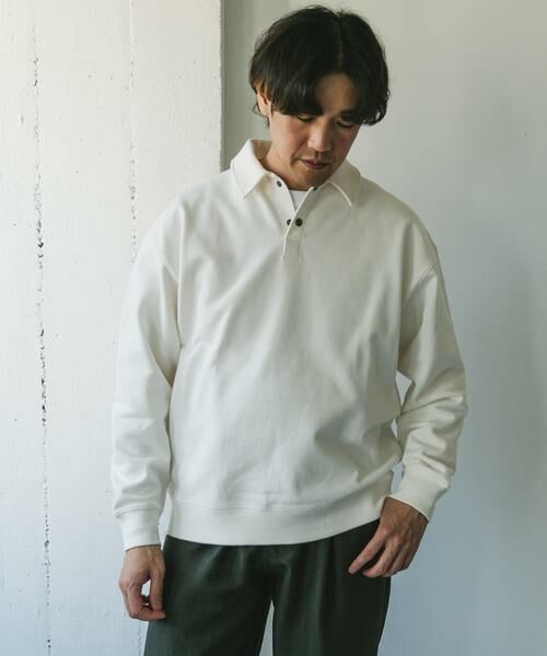 URBAN RESEARCH DOORS / アーバンリサーチ ドアーズ スウェット | 裏毛スウェットポロプルオーバー | 詳細12