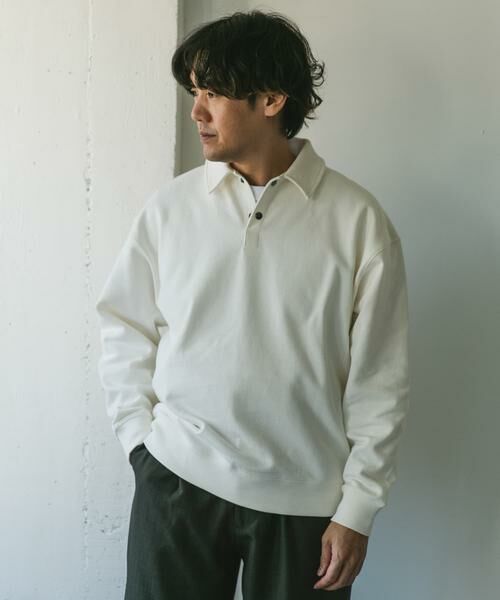 URBAN RESEARCH DOORS / アーバンリサーチ ドアーズ スウェット | 裏毛スウェットポロプルオーバー | 詳細13