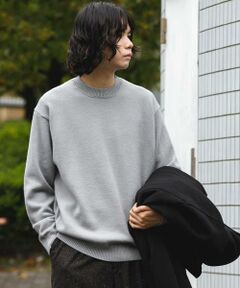 URBAN RESEARCH DOORS / アーバンリサーチ ドアーズ ニット・セーター | 『XLサイズ/WEB限定』チュニジアウール クルーネック ニット