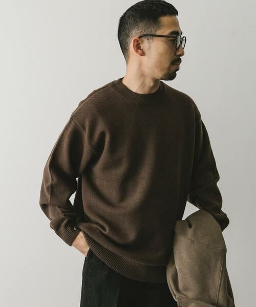 URBAN RESEARCH DOORS / アーバンリサーチ ドアーズ ニット・セーター | 『XLサイズ/WEB限定』チュニジアウール クルーネック ニット | 詳細11