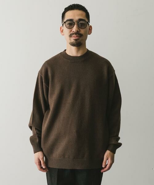 URBAN RESEARCH DOORS / アーバンリサーチ ドアーズ ニット・セーター | 『XLサイズ/WEB限定』チュニジアウール クルーネック ニット | 詳細15