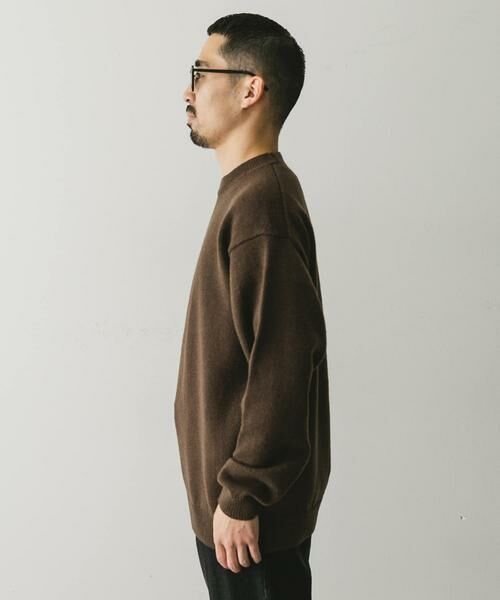 URBAN RESEARCH DOORS / アーバンリサーチ ドアーズ ニット・セーター | 『XLサイズ/WEB限定』チュニジアウール クルーネック ニット | 詳細16