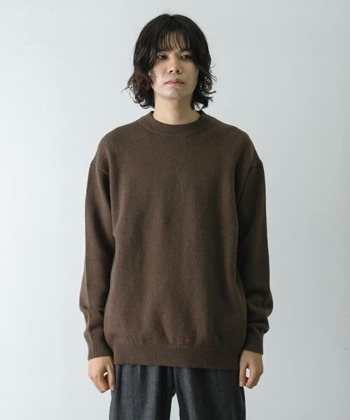 URBAN RESEARCH DOORS / アーバンリサーチ ドアーズ ニット・セーター | 『XLサイズ/WEB限定』チュニジアウール クルーネック ニット | 詳細18