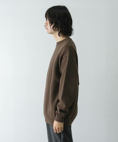 URBAN RESEARCH DOORS / アーバンリサーチ ドアーズ ニット・セーター | 『XLサイズ/WEB限定』チュニジアウール クルーネック ニット | 詳細19