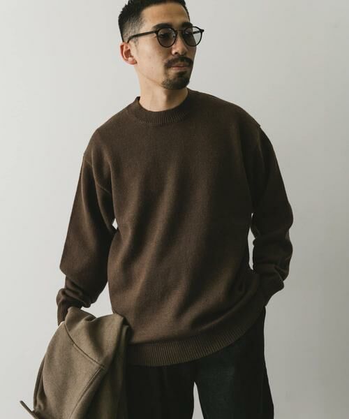 URBAN RESEARCH DOORS / アーバンリサーチ ドアーズ ニット・セーター | 『XLサイズ/WEB限定』チュニジアウール クルーネック ニット | 詳細7