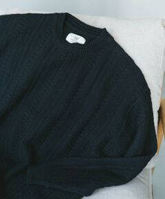 URBAN RESEARCH DOORS / アーバンリサーチ ドアーズ ニット・セーター | チュニジアウール ケーブル ニット