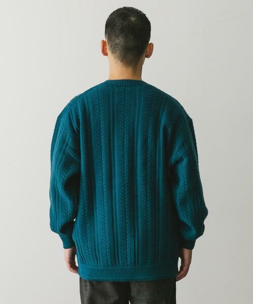 URBAN RESEARCH DOORS / アーバンリサーチ ドアーズ ニット・セーター | チュニジアウール ケーブル ニット | 詳細19