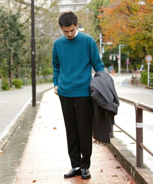 URBAN RESEARCH DOORS / アーバンリサーチ ドアーズ ニット・セーター | チュニジアウール ケーブル ニット | 詳細5