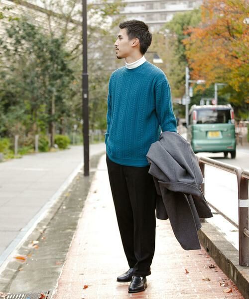 URBAN RESEARCH DOORS / アーバンリサーチ ドアーズ ニット・セーター | チュニジアウール ケーブル ニット | 詳細6