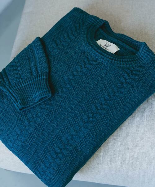 URBAN RESEARCH DOORS / アーバンリサーチ ドアーズ ニット・セーター | チュニジアウール ケーブル ニット | 詳細8