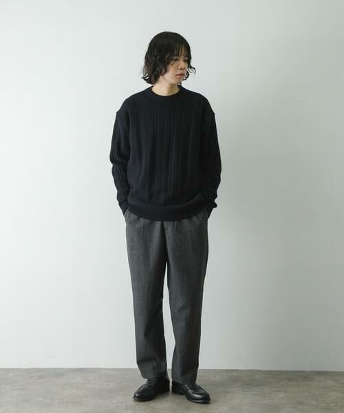 URBAN RESEARCH DOORS / アーバンリサーチ ドアーズ ニット・セーター | チュニジアウール ケーブル ニット | 詳細30