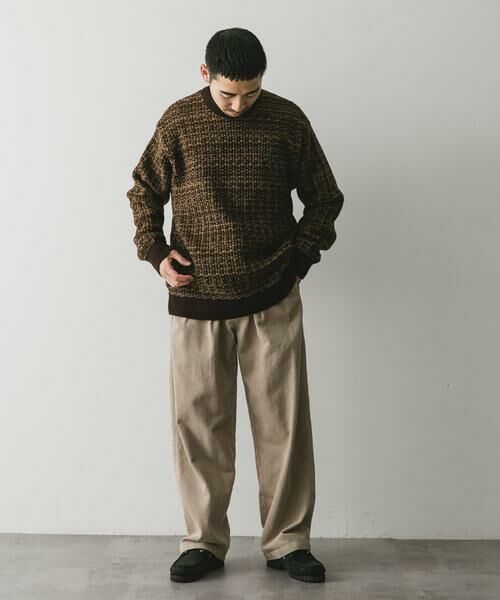 URBAN RESEARCH DOORS / アーバンリサーチ ドアーズ ニット・セーター | ツイードライク ジャガードニット | 詳細10