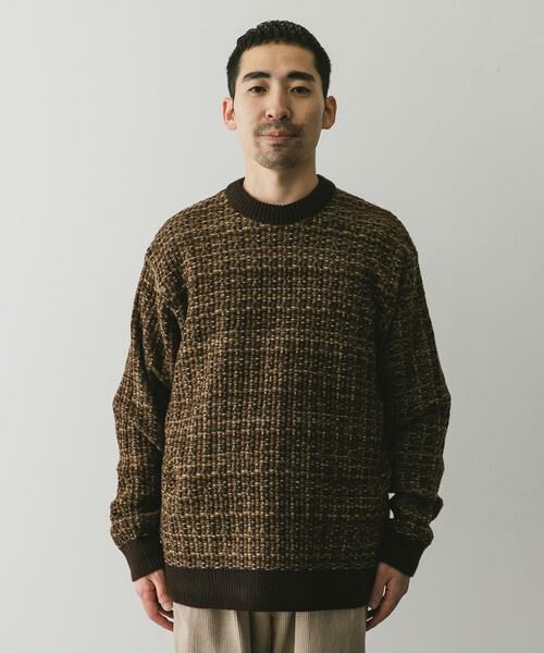 URBAN RESEARCH DOORS / アーバンリサーチ ドアーズ ニット・セーター | ツイードライク ジャガードニット | 詳細12