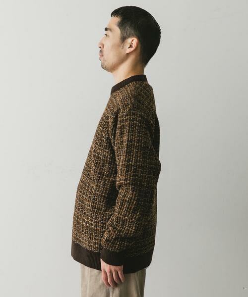 URBAN RESEARCH DOORS / アーバンリサーチ ドアーズ ニット・セーター | ツイードライク ジャガードニット | 詳細13