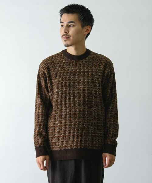 URBAN RESEARCH DOORS / アーバンリサーチ ドアーズ ニット・セーター | ツイードライク ジャガードニット | 詳細15