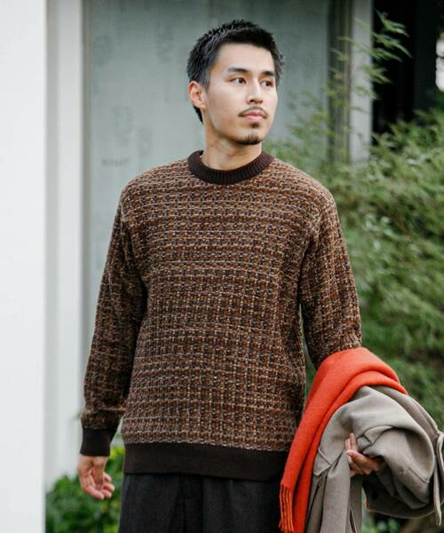 URBAN RESEARCH DOORS / アーバンリサーチ ドアーズ ニット・セーター | ツイードライク ジャガードニット | 詳細2