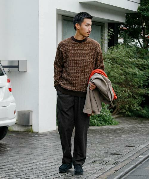 URBAN RESEARCH DOORS / アーバンリサーチ ドアーズ ニット・セーター | ツイードライク ジャガードニット | 詳細4