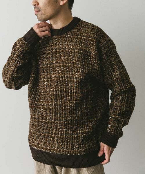 URBAN RESEARCH DOORS / アーバンリサーチ ドアーズ ニット・セーター | ツイードライク ジャガードニット | 詳細7