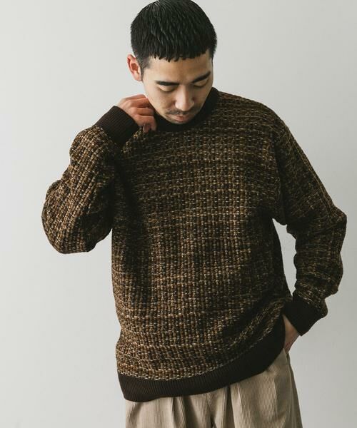 URBAN RESEARCH DOORS / アーバンリサーチ ドアーズ ニット・セーター | ツイードライク ジャガードニット | 詳細9