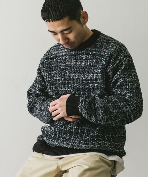 URBAN RESEARCH DOORS / アーバンリサーチ ドアーズ ニット・セーター | ツイードライク ジャガードニット | 詳細29