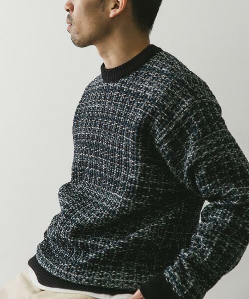 URBAN RESEARCH DOORS / アーバンリサーチ ドアーズ ニット・セーター | ツイードライク ジャガードニット | 詳細30